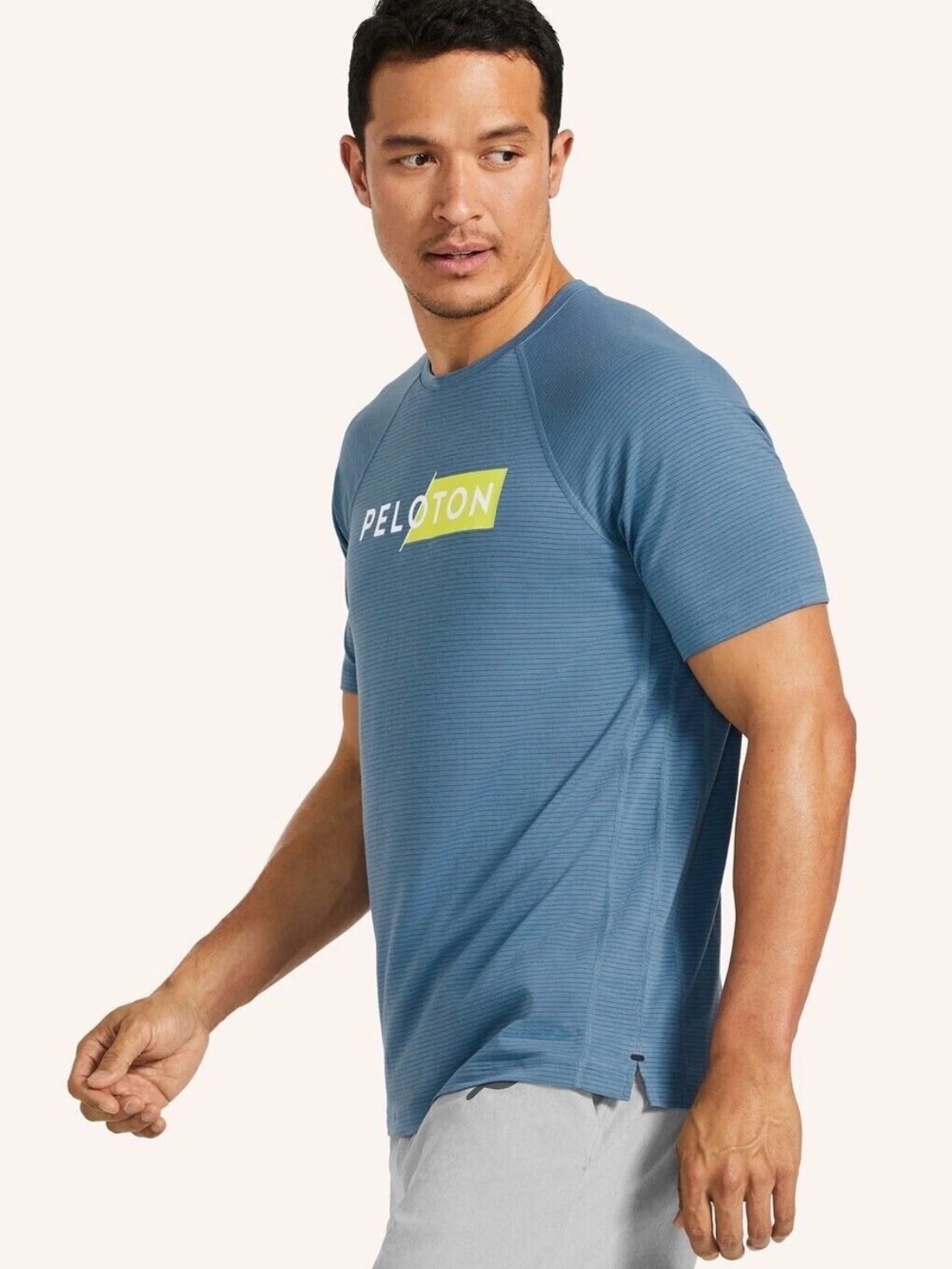 Peloton Lite Lines Short Sleeve Cycling T-Shirt Blue Short Sleeve